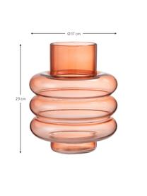 Design-Vase Lima, Glas, Orange, Ø 17 x H 23 cm