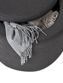 Puf tapizado Alida, con espacio de almacenamiento, Tapizado: 100% poliéster Alta resis, Estructura: madera contrachapada, met, Terciopelo gris oscuro, Ø 50 x Al 42 cm