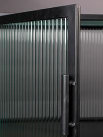 Enfilade métal Boli, Noir, translucide, larg. 150 x haut. 90 cm