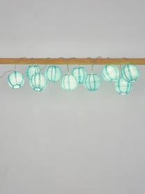 LED-Lichterkette Festival, 435 cm, 10 Lampions, Lampions: Papier, Blau, L 300 cm