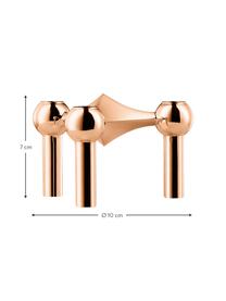 Chandelier Stoff Nagel, 3 élém., Métal, enduit, Rose doré, Ø 10 x haut. 7 cm