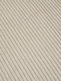 Ribfluwelen hoekbank Melva (3-zits) in beige, Bekleding: corduroy (92% polyester, , Frame: massief grenenhout, FSC-g, Poten: kunststof, Corduroy beige, B 239 x D 143 cm, hoekdeel links
