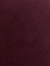 Housse de coussin velours bourgogne Dana, 100 % velours de coton, Bourgogne, larg. 40 x long. 40 cm