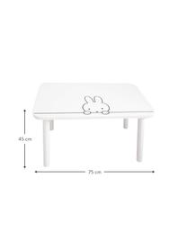 Holz-Kindertisch Miffy, Tischplatte: Mitteldichte Holzfaserpla, Beine: Kiefernholz, Weiß, Schwarz, B 75 x H 45 cm