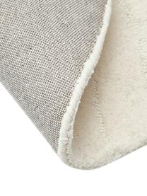 Tappeto rotondo in lana fatto a mano Aaron, Retro: 100% cotone Nel caso dei , Bianco crema, Ø 120 cm (taglia S)