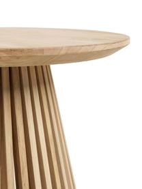 Table d'appoint ronde bois de teck Jeanette, Bois de teck, laqué, Bois de teck, laqué, Ø 50 x haut. 48 cm