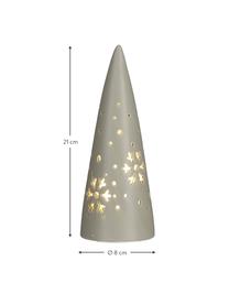 Batteriebetriebes LED-Leuchtobjekte-Set Lora, 3er-Set, Porzellan, Weiß, Braun, Grün, Ø 8 x H 21 cm