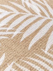 Housse de coussin 40x40 en jute Danielle, Brun, blanc, larg. 40 x long. 40 cm