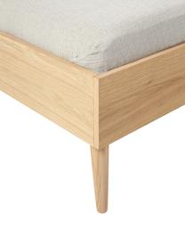Lit en bois avec tête de lit Signe, Bois de chêne, larg. 140 x long. 200 cm