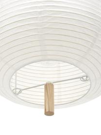 Suspension design en papier de riz Misaki, Blanc, bois clair, Ø 40 x haut. 70 cm