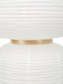 Suspension design en papier de riz Misaki, Blanc, bois clair, Ø 40 x haut. 70 cm