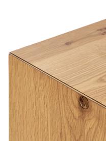 Table de chevet placage en frêne Noel, Panneau de fibres à densité moyenne (MDF) avec placage de frêne, Bois, larg. 45 x long. 50 cm