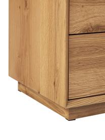 Table de chevet placage en frêne Noel, Panneau de fibres à densité moyenne (MDF) avec placage de frêne, Bois, larg. 45 x long. 50 cm