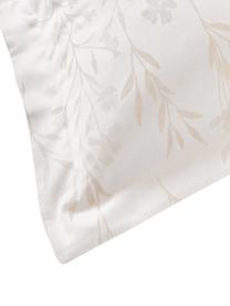 Funda de almohada de jacquard con estampado floral Hurley, Tonos beige, An 45 x L 110 cm