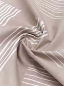Gemusterte Bettwäsche Tenzin aus Bio-Baumwolle, Webart: Renforcé Fadendichte 144 , Beige, 200 x 200 cm + 2 Kissen 80 x 80 cm	
