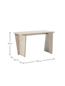 Pracovný stôl Liam, MDF-doska pokrytá melamínovou fóliou, Béžová, vzhľad travertínu, Š 120 x V 75 cm