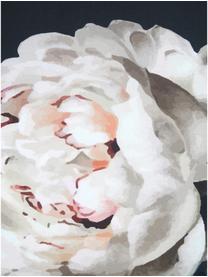 Katoensatijnen dekbedovertrek Blossom, Weeftechniek: satijn Draaddichtheid 210, Zwart, 140 x 200 cm + 1 kussenhoes 70 x 60 cm