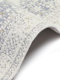 Ręcznie tkany chodnik  szenilowy Neapel, Szaroniebieski, kremowobiały, taupe, S 80 x D 300 cm
