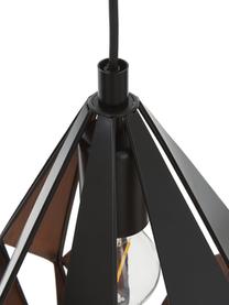 Lámpara de techo grande de metal Carlton, Cable: plástico, Negro, An 81 x Al 28 cm