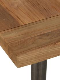 Mesa de comedor de madera reciclada Kapal, tamaños diferentes, Patas: acero con marcas intencio, Teca, An 160 x F 80 cm