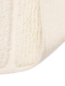 Handgeweven wollen vloerkleed Anica met hoog-laag effect in beige, Beige, B 80 x L 150 cm (maat XS)