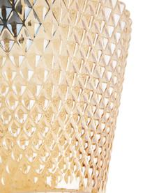 Kleine Deckenleuchte Rosalind aus Glas, Lampenschirm: Glas, Baldachin: Metall, Bernsteinfarben, Goldfarben, Ø 21 x H 23 cm