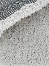 Tappeto morbido a pelo lungo Leighton, Retro: 70% poliestere, 30% coton, Grigio chiaro, Larg. 200 x Lung. 300 cm (taglia L)