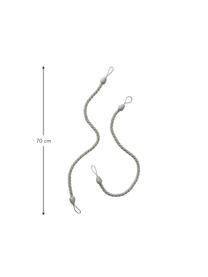 Kordel-Raffhalter Snoddas, 2 Stück, 70 % Baumwolle, 30 % Viskose, Graugrün, L 70 cm