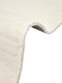 Wollläufer Aaron, handgetuftet, Flor: 100 % Wolle, Cremeweiß, B 80 x L 300 cm