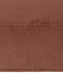 Moderne fluwelen gestoffeerde bank Penelope in bruin, Bekleding: fluweel (polyester), Frame: metaal, multiplex, Fluweel bruin, B 110 x H 46 cm