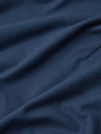 Flanellen dekbedovertrek Biba van katoen in marineblauw, Weeftechniek: flanel Flanel is een knuf, Marineblauw, B 200 x L 200 cm