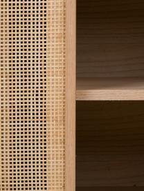 Open dressoir Cayetana van hout, Frame: gefineerd MDF, Poten: gelakt bamboehout, Bruin, B 80 cm x H 67 cm