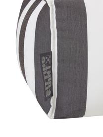 Cojín de suelo para exterior Korfu, Tapizado: 100% polipropileno, recub, Gris antracita, blanco, An 65 x Al 35 cm