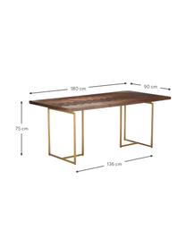 Esstisch Class mit Fischgrätenmuster, verschiedene Größen, Tischplatte: Mitteldichte Holzfaserpla, Holz, B 180 x T 90 cm