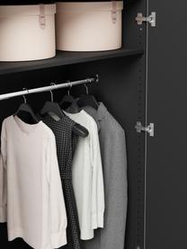 Modularer Drehtürenschrank Simone, 150 cm Breite, mehrere Varianten, Korpus: Spanplatte, FSC-zertifizi, Walnussholz-Optik, Schwarz, Premium Interior, B 150 x H 236 cm