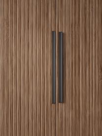 Modularer Drehtürenschrank Simone, 150 cm Breite, mehrere Varianten, Korpus: Spanplatte, FSC-zertifizi, Walnussholz-Optik, Schwarz, Premium Interior, B 150 x H 236 cm