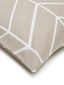Poszewka na poduszkę z bawełny Mirja, 2 szt., Beżowy, biały, S 40 x D 80 cm