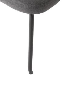 Sametová stolička Wing, Antracitová, černá, Š 50 cm, V 41 cm