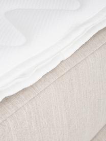 Lit à sommier tapissier beige foncé sans tête de lit Enya, Tissu beige, 180 x 200 cm, indice de fermeté 2