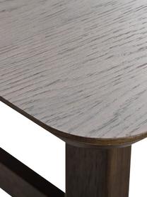 Verlängerbarer Esstisch Nagano aus Eichenholz, 205 - 255 x 95 cm, Tischplatte: Mitteldichte Holzfaserpla, Beine: Massives Eichenholz, lack, Holz, B 205 x T 95 cm