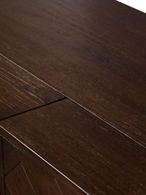 Visgraat barkast Class met acaciahoutfineer, Frame: MDF met acaciahoutfineer, Acaciahoutkleurig, messingkleurig, 100 x 100 cm
