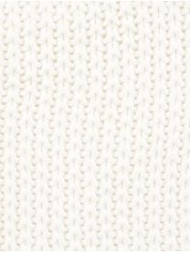 Federa arredo a maglia color crema con pompon Molly, 100% cotone, Bianco crema, Larg. 40 x Lung. 40 cm