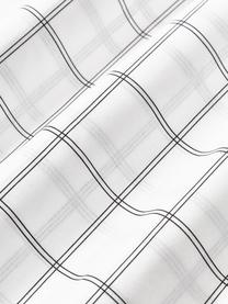 Bavlněný károvaný oboustranný povlak na přikrývku Enna, Bílá, černá, Š 200 cm, D 200 cm