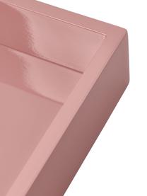 Vassoio lucido Hayley, Pannello di fibra a media densità (MDF) laccato, Rosa scuro, Larg. 24 x Lung. 33 cm