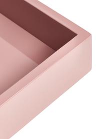 Hochglanz-Tablett Hayley, Mitteldichte Holzfaserplatte (MDF), lackiert, Dunkelrosa, B 24 x L 33 cm