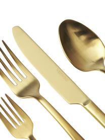 Set 20 posate color oro opaco spazzolato Francine, 4 persone, Coltello: acciaio inossidabile 13/0, Dorato opaco, 4 persone (20 pz)