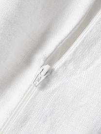 Funda de cojín de lino con flecos Luana, 100% lino

Por naturaleza, el lino tiene un tacto bastante aspero y un aspecto arrugado natural.
La alta resistencia al desgarro hace que el lino sea muy resistente., Blanco crema, An 40 x L 40 cm