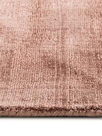 Alfombra artesanal de viscosa Jane, Parte superior: 100% viscosa, Reverso: 100% algodón El material , Terracota, An 160 x L 230 cm (Tamaño M)
