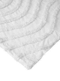 Přehoz s všívanými detaily Felia, 100% bavlna, Bílá, Š 160 cm, D 200 cm (pro postele s rozměry až 120 x 200 cm)
