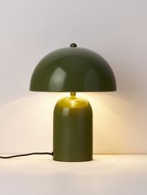 Kleine Retro-Tischlampe Walter, Lampenschirm: Metall, pulverbeschichtet, Lampenfuß: Metall, pulverbeschichtet, Grün, glänzend, Ø 25 x H 34 cm